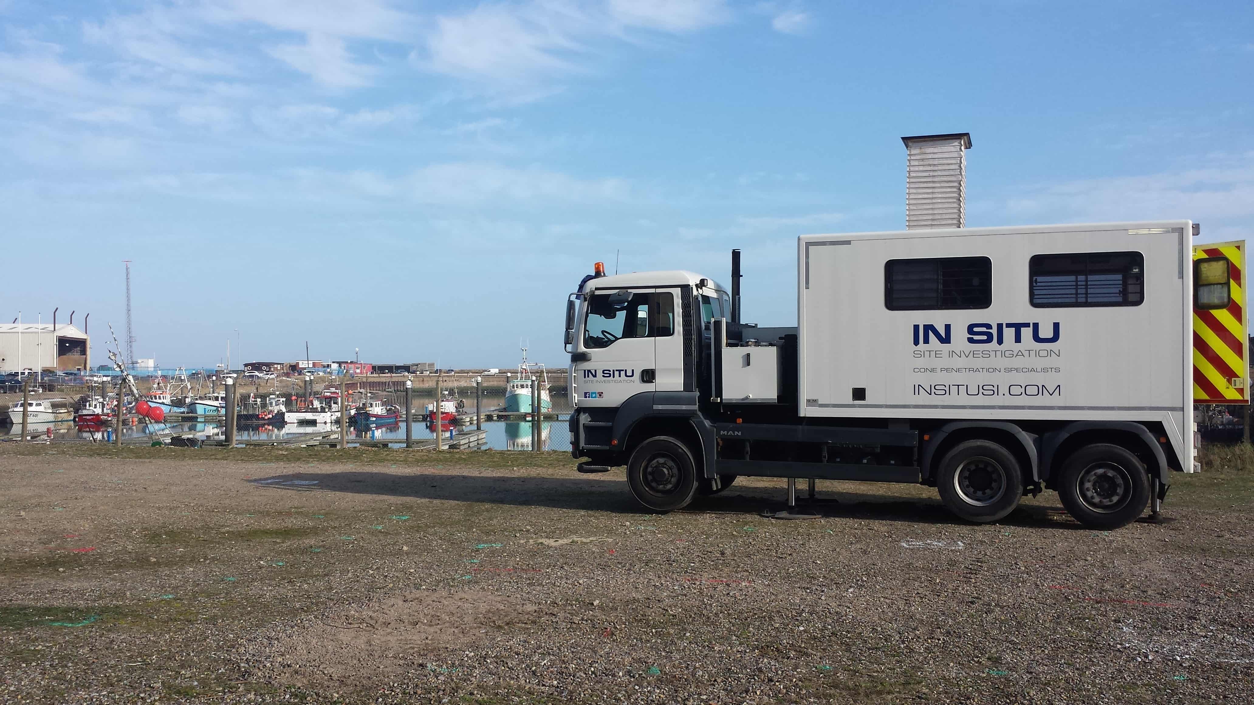 CPT rig working on site to complete cone penetration tests