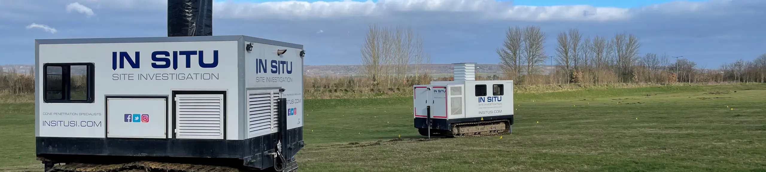 CPT rigs completing tests on site CPT rigs completing tests on site