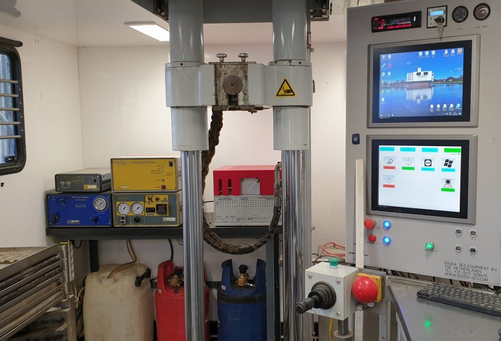 In Situ MIHPT equipment inside CPT rig Environmental Services