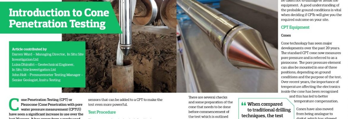 AGS Magazine Article- Introduction to Cone Penetration Testing