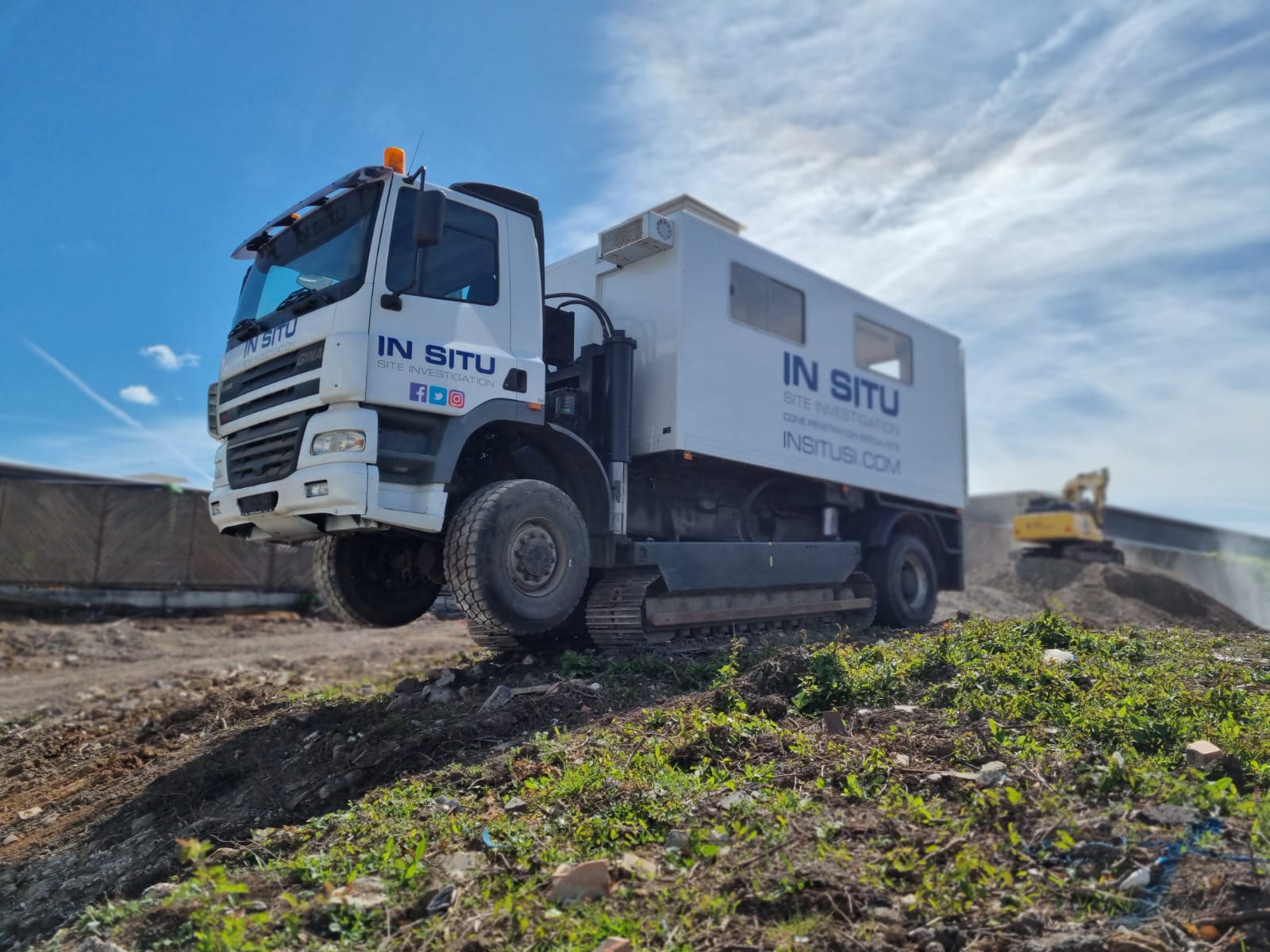 CPT 025 Toni 20 tonne track-truck CPT rig completing CPTs in Suffolk