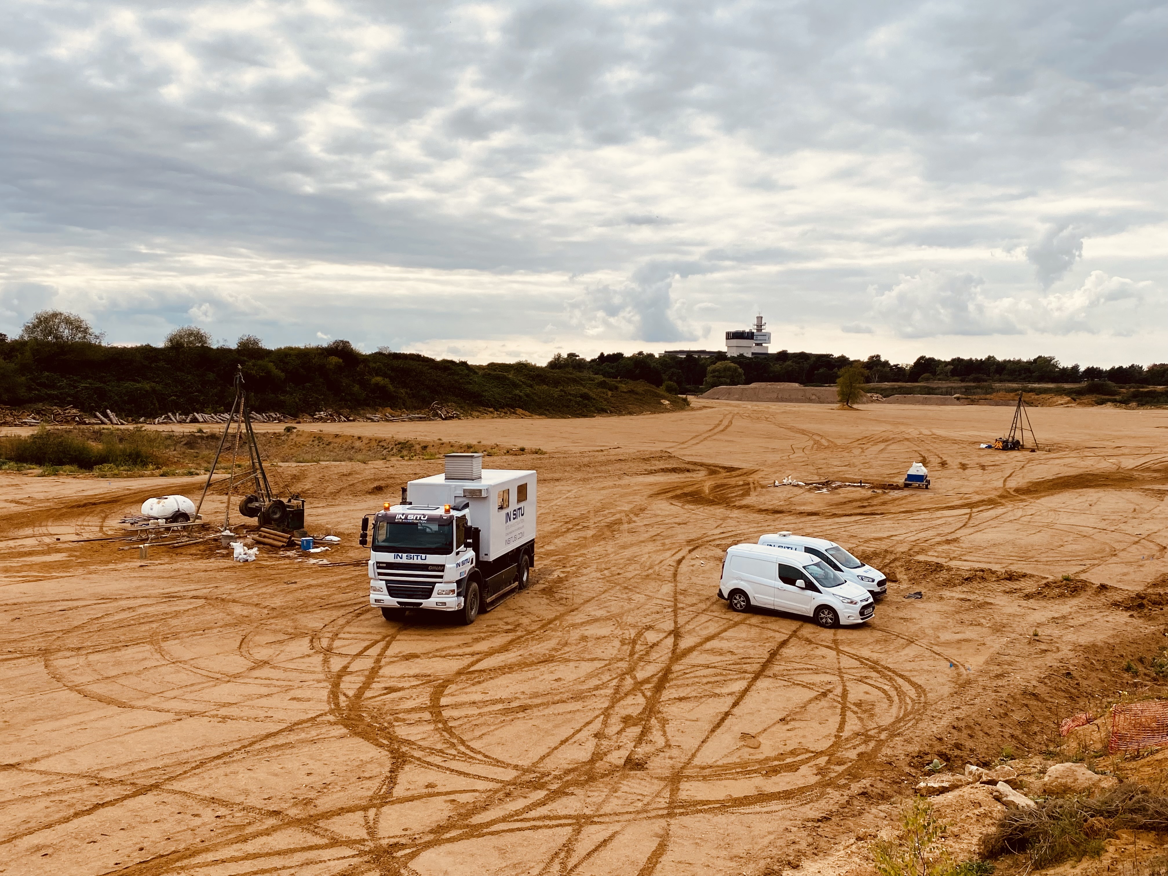 CPT rig working on site to complete cone penetration tests